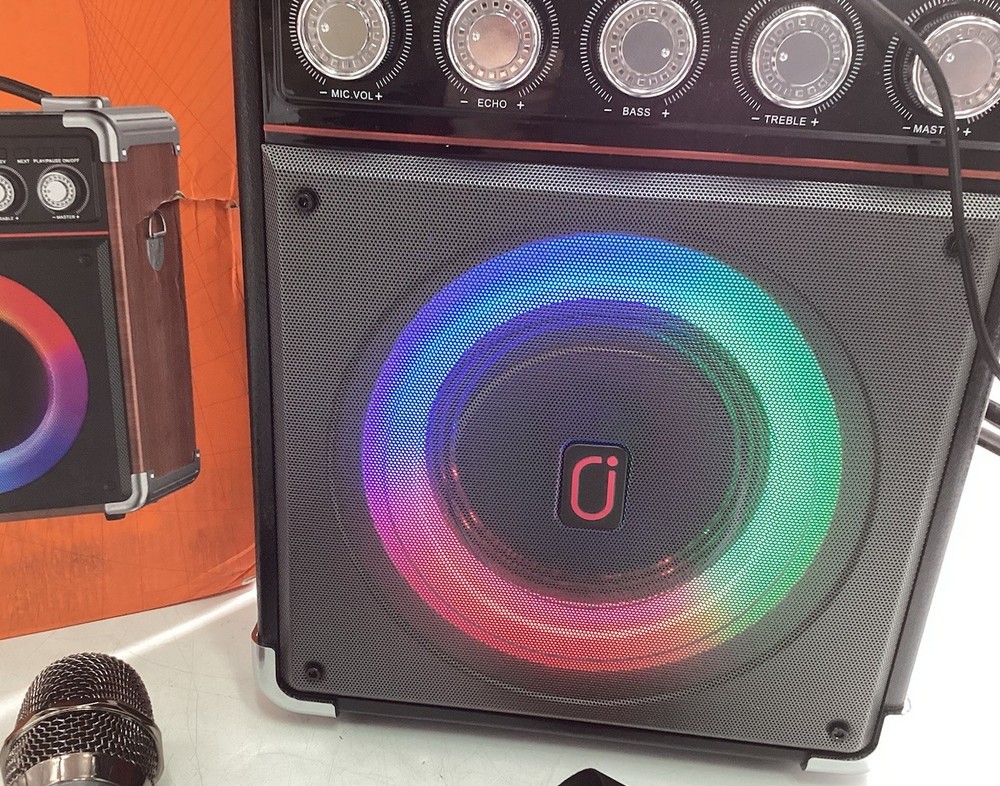 Portable Karaoke Machine With 2 Microphones Bluetooth.