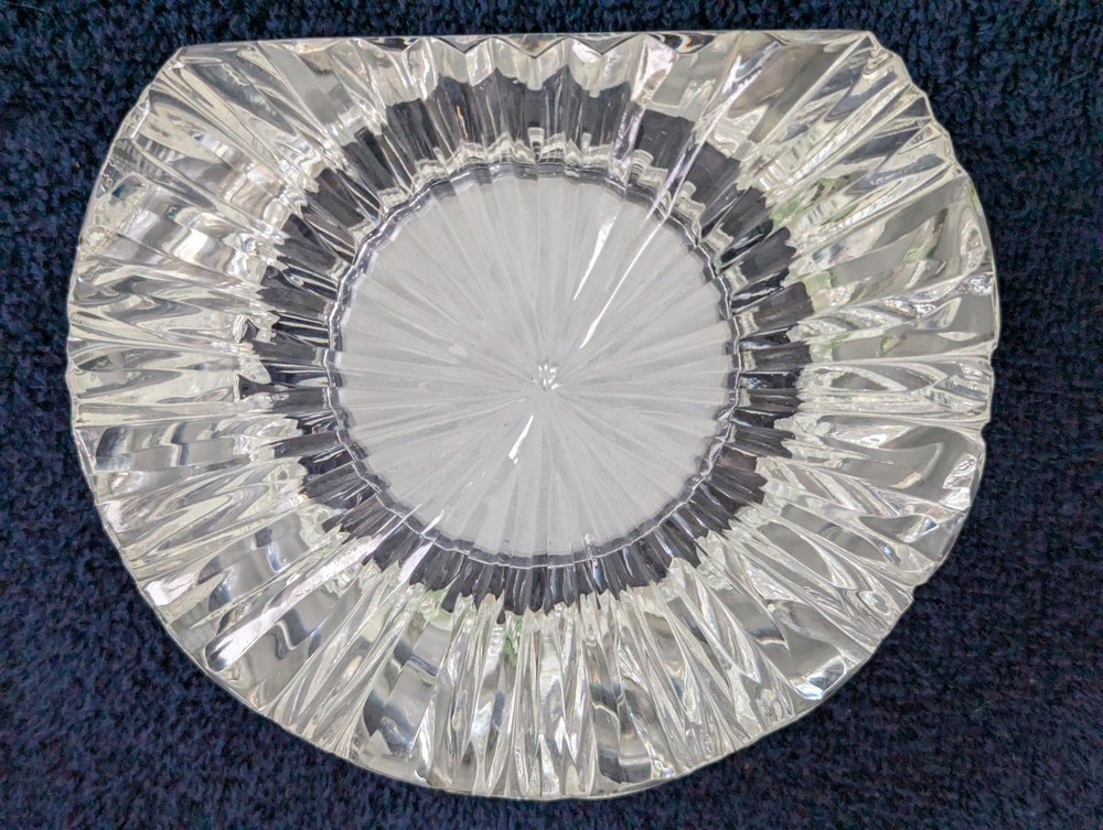 Vintage Mid Century Cavan Crystal Glass Clock