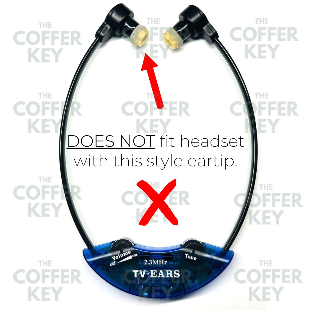 12 (6 Pair) Memory Foam Ear Tips For TV Ears 5.0 DIGITAL Model Headsets - NEW!