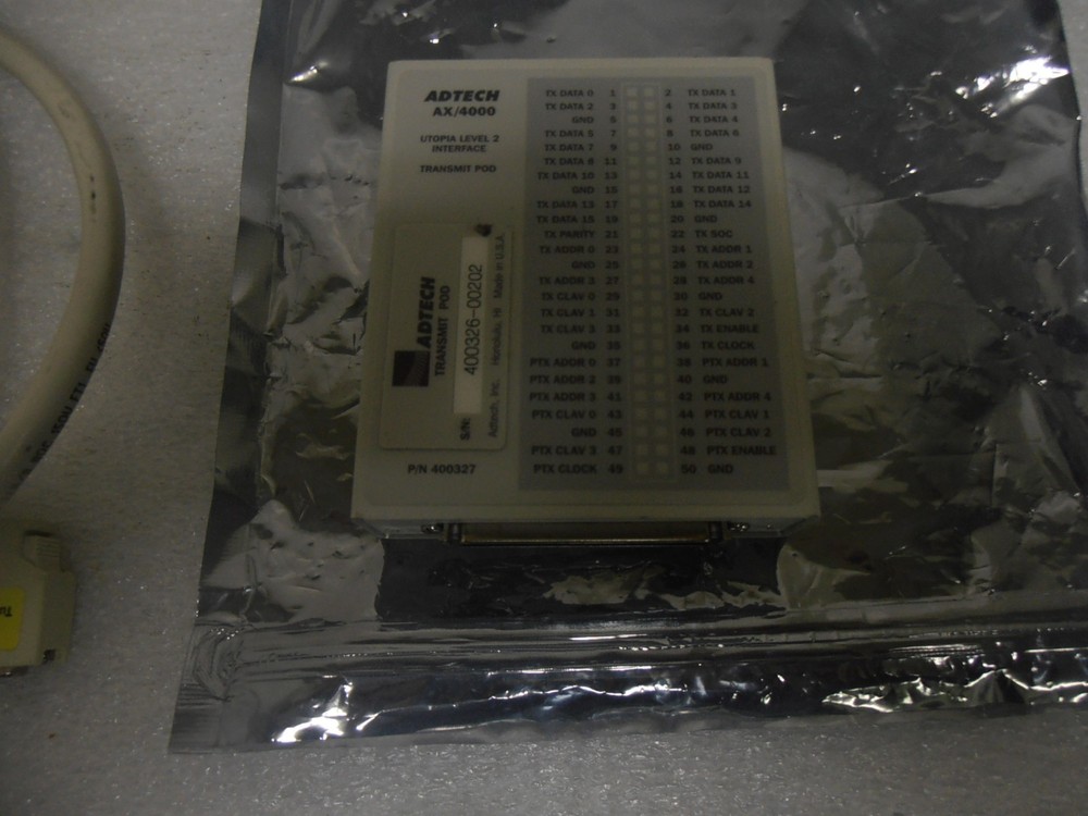 Qty (2) Adtech AX/4000 Utopia Level 2 Interface Transmit Pod + Cables + Loopback