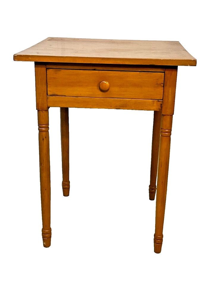 antique night stand Table work sewing sheraton Softwood