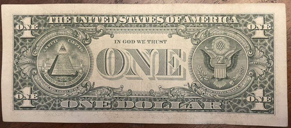 Under Inked Error BILL - ONE dolar from 2001 - Fancy and uncommon