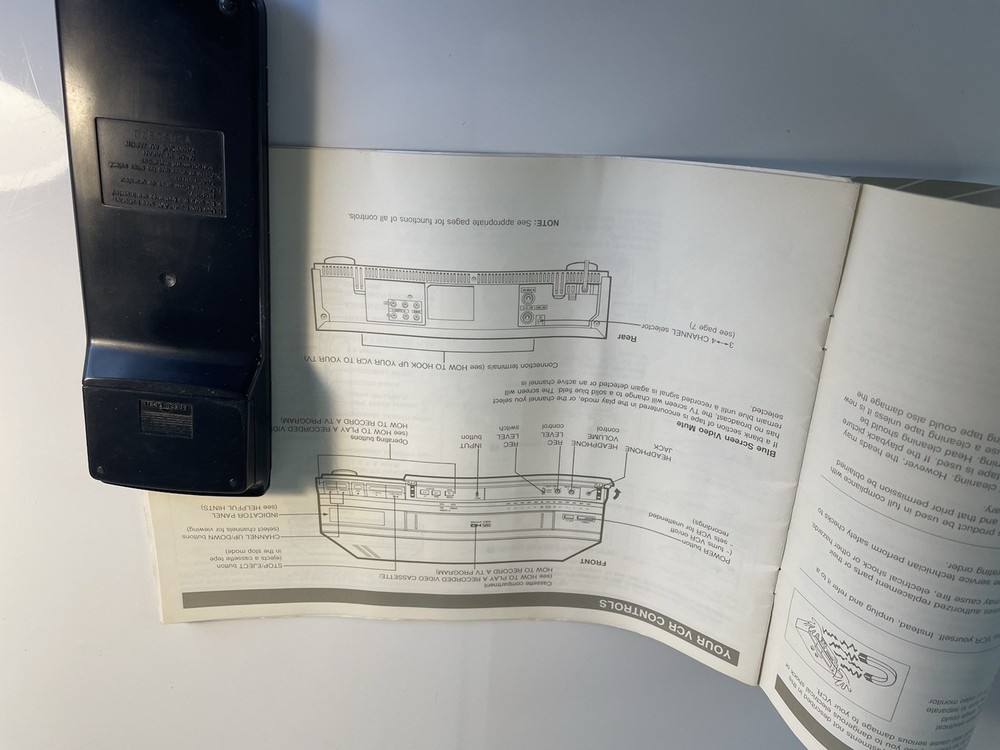 signiture 2000 vhs model 22050 operating manual and controller