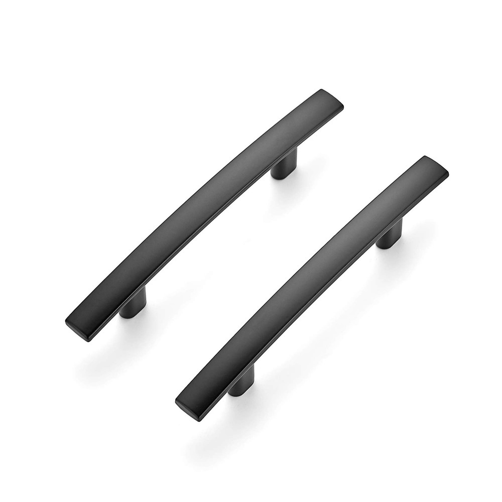 30 Pack | 5-3/16'' Curved Cabinet Pulls Matte Black Kitchen Drawer Pulls Arch...