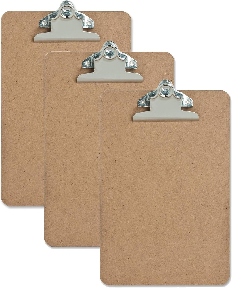 3 Pack - Mini Clipboard - Hardboard - 6 X 9