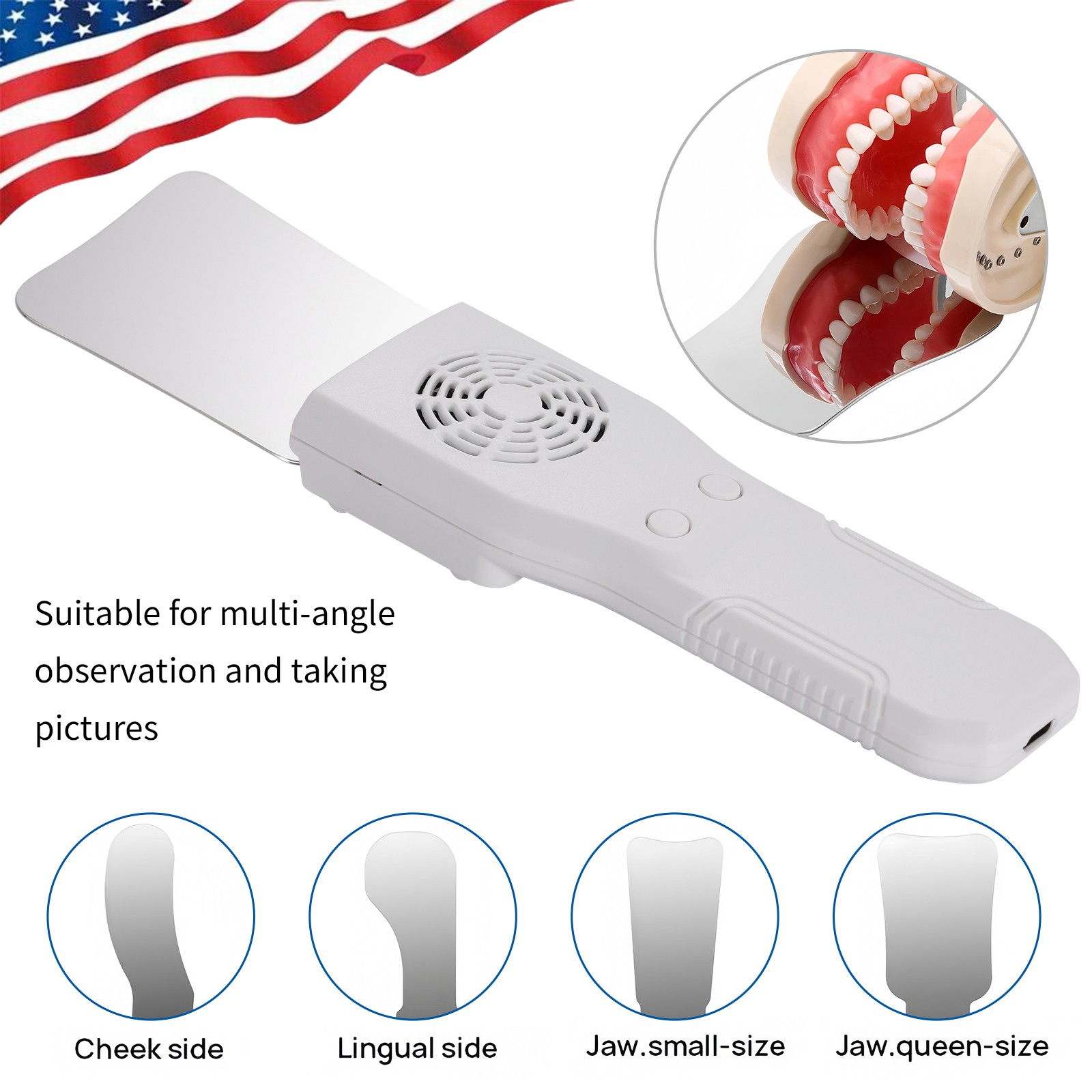 Dental Occlusal Mirror Fog Free LED Intra Oral Photo System 4 Mirrors Anti-Fog