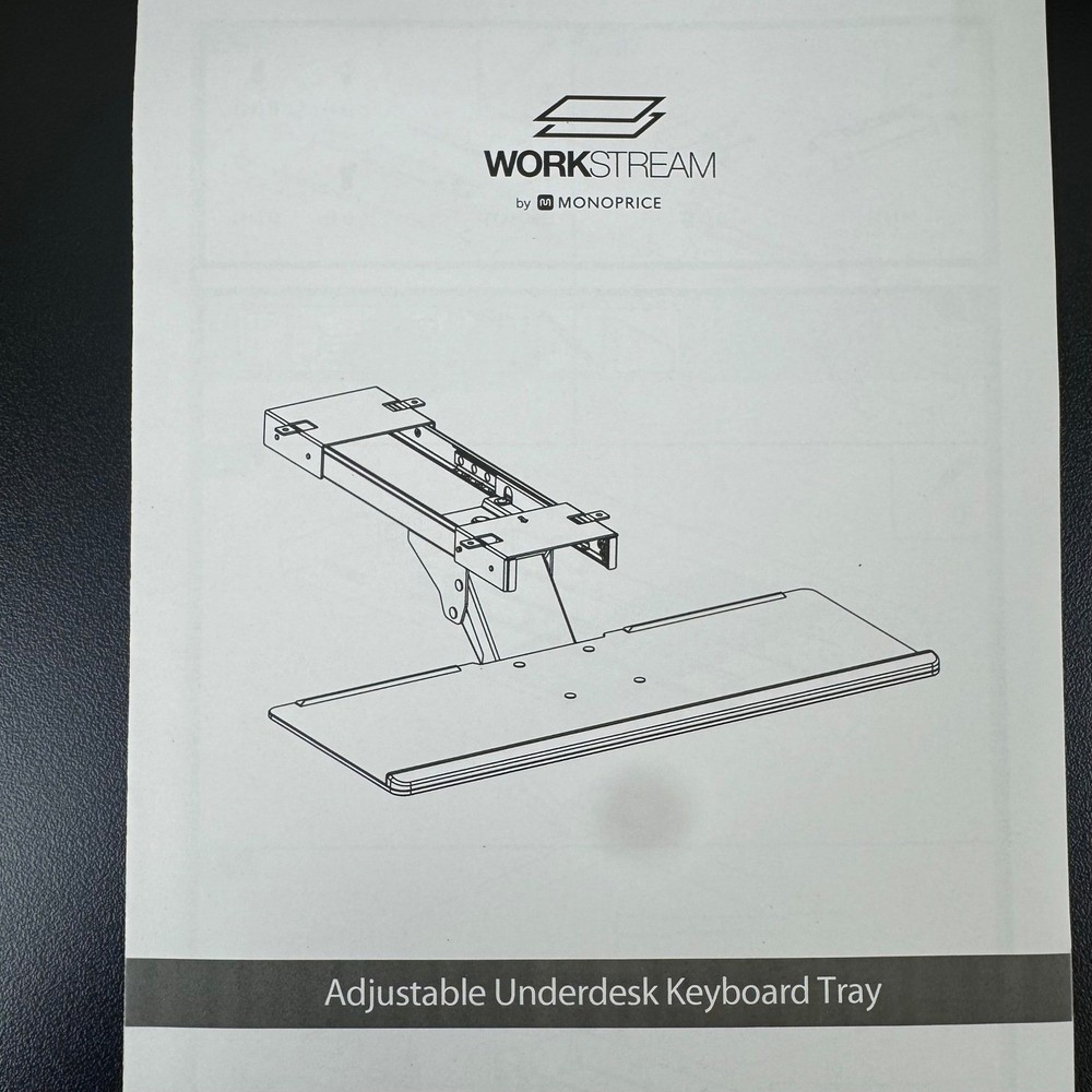Adjustable Underdesk Keyboard Tray Black 24639