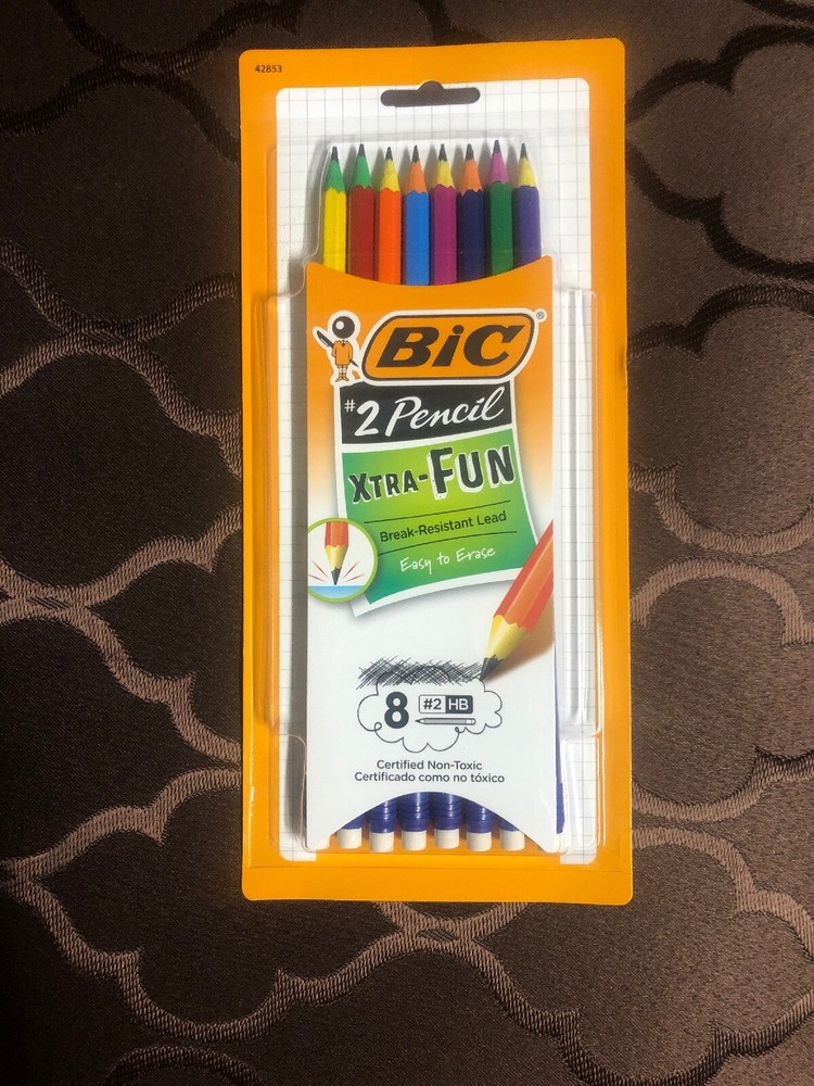 (2 Packs ) New Bic Xtra Fun Ultra Solid Break Resistant #2 Pencils (8 Count)