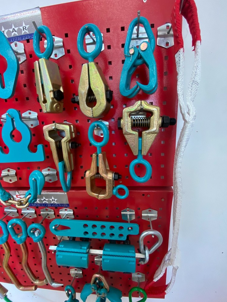 HEAVY DUTY AUTO BODY FRAME MACHINE 25 PIECE PULLING TOOLS AND CLAMPS set 72