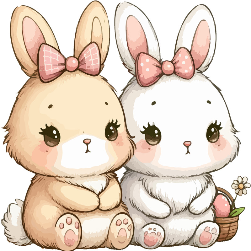 30 Custom Easter Bunny Buddies Personalized Address Labels