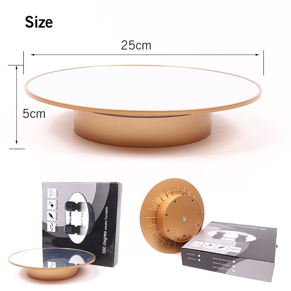 Motorized Rotating Display Stand - 25CM/8KG 360 Electronic Turntable for Mann...
