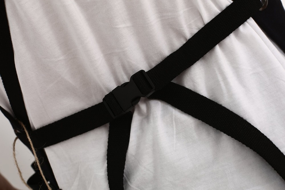 Heavy Duty Canvas Work Apron,Tool Pockets, Back Straps Adjustable（black&#