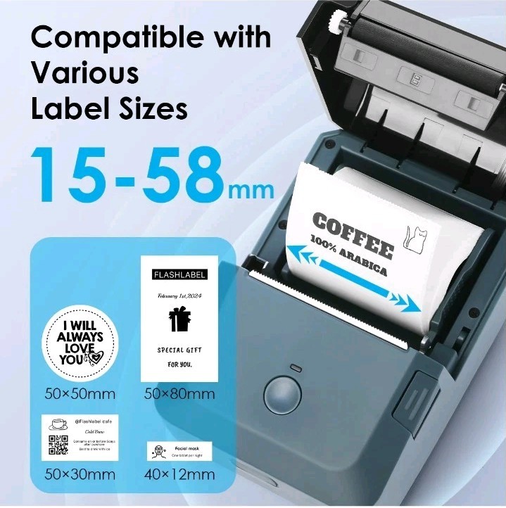 Kanon Mini Portable Bluetooth Wireless Or Usb Thermal Label Printer