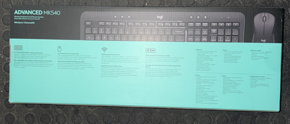 Logitech MK540 Combo Advanced Wireless Keyboard & Mouse Combo USB Receiver Black