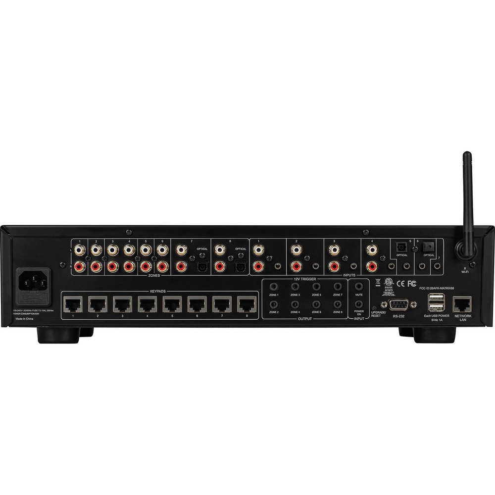 Dayton Audio Matrix88 8-Source 8-Zone APP Controlled Whole House Audio System