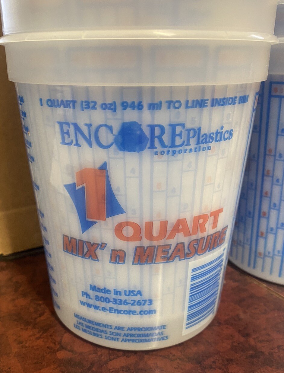 32-Ounce (1 Quart) Paint Mixing Cup - Pack of 24 Cups