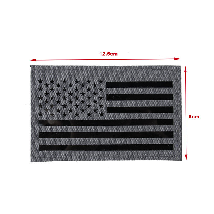 TMC Large US Flag Infrared Patch (Wolf Grey) TMC2277-WG