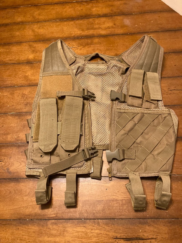 Vism Tactical Vest Fully Adjustable Tan Airsoft Combat NICE!