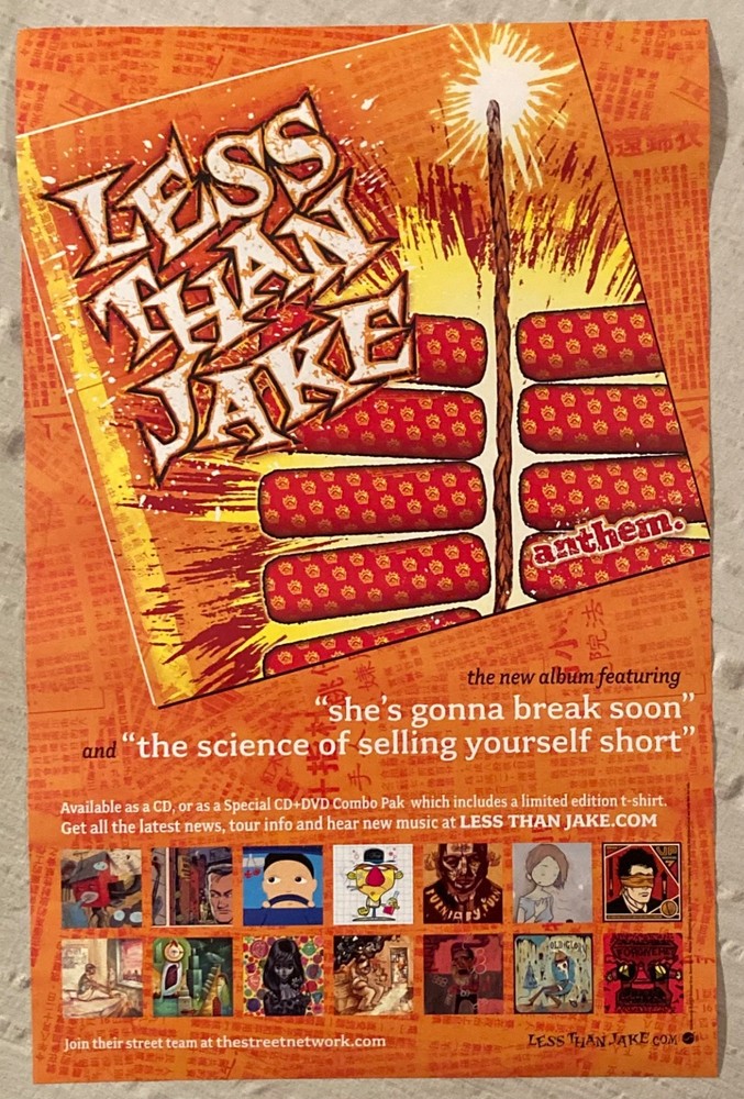 Less Than Jake 2003 Promo Poster Sire Records