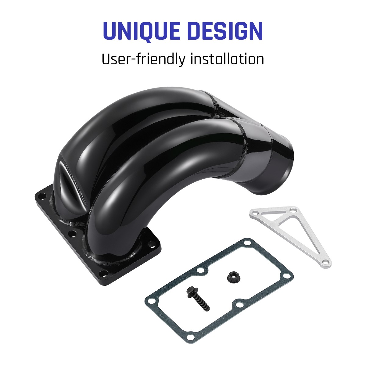 3.5" Intake Manifold Elbow For 07-24 Dodge Ram 2500 6.7L w/Heating Element Black