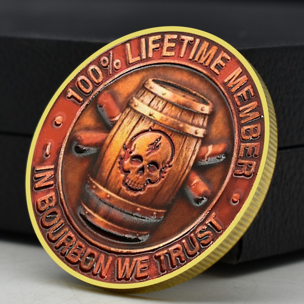 Old Bastards Bourbon Club Lifetime Member Medal - Sip, Swear & Survive Coin