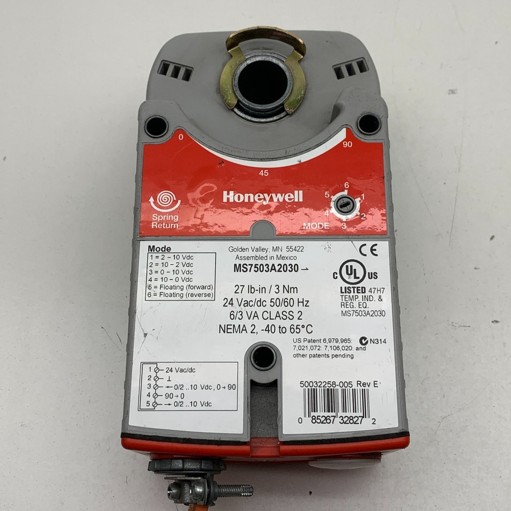 Honeywell MS7503A2030 Direct Coupled Spring Return Actuator Floating/Modulating