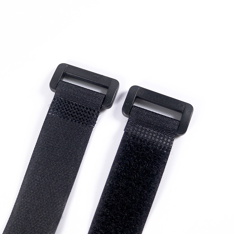 BONINO reusable Hook and Loop Strap Tape Cable straps ties Black