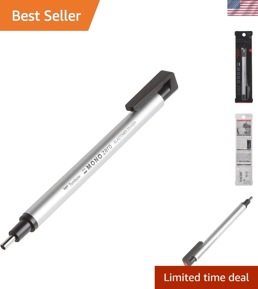 Precision Round 2.3mm Mono Zero Eraser - Refillable, Lightweight, Silver