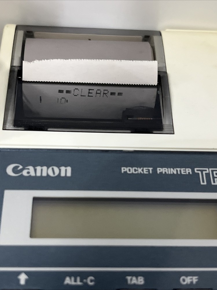 Vintage Canon TP-7 Electro Printer Calculator Original Box Instructions & Case