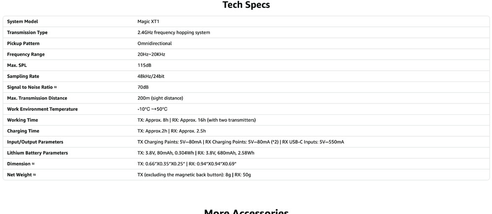 GODOX Magic XT1 Touchscreen Wireless Lavalier Microphone for Camera/Android/iPho