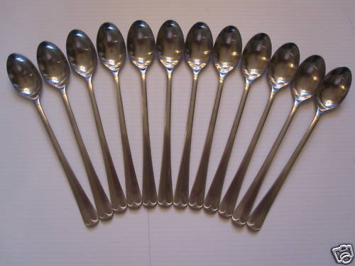 DELCO/CLIPPER KING EDWARD/OLD ENGLISH ICED TEA SPOONS 18/0 S/S FREE SHIP US ONLY