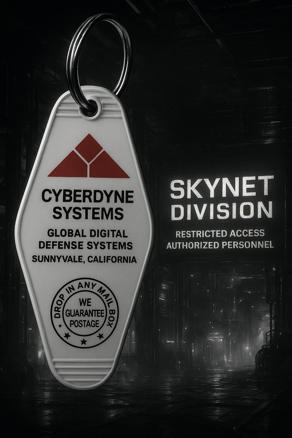 Terminator cyberdyne Skynet inspired keytag