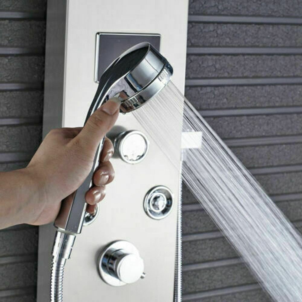 Stainless Steel LED Shower Panel Tower System Rainfall Waterfall Shower Head