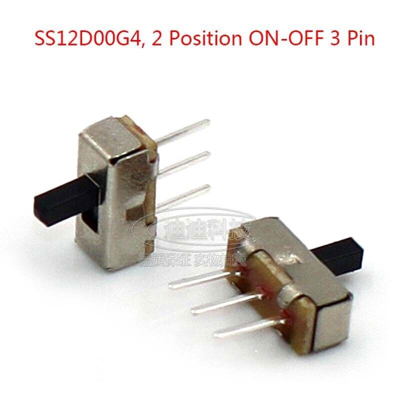 2 Position ON-OFF 3 Pin Slide Toys Mini Switch Vertical Microswitch 4mm Terminal