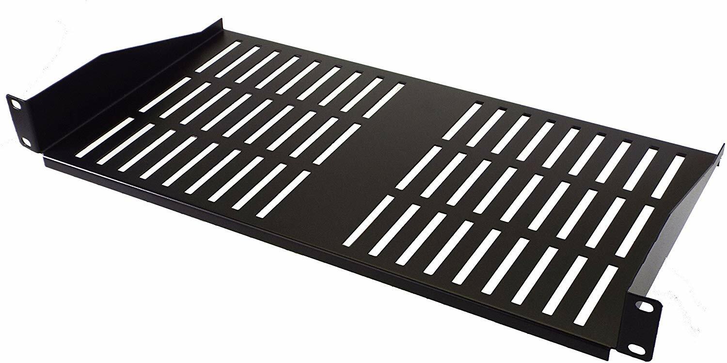 CNAweb 1U 19-Inch Vented Rackmount Shelf for Network Cabinet Rack 9" Deep