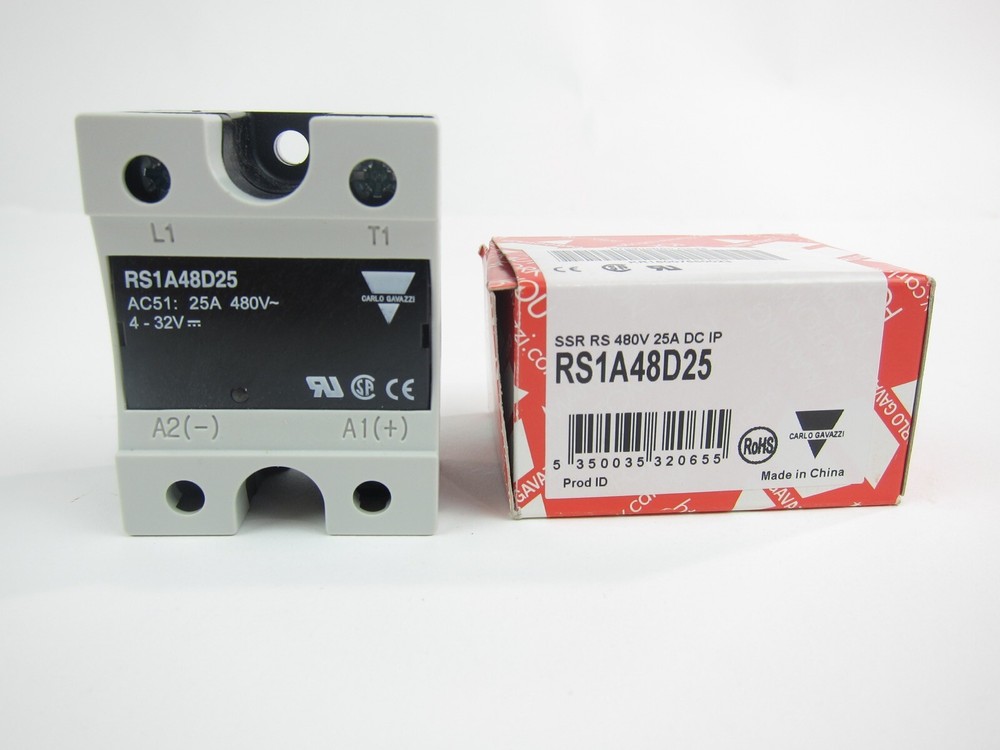 New Carlo Gavazzi RS1A48D25 Solid State Relay