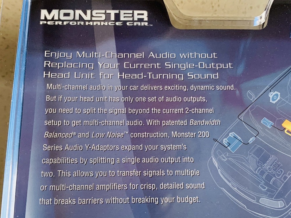 Monster Performance Car Audio Y-Adaptors