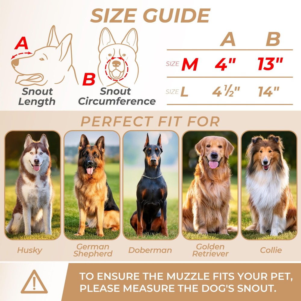 CleverTail German Shepherd Muzzle for Medium, Silver Wire & Black Straps