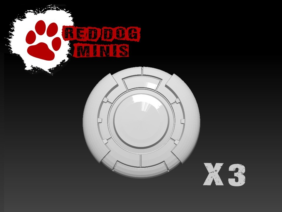 Tech Shield (x3)  - compatible w 40k Tau Crisis generator