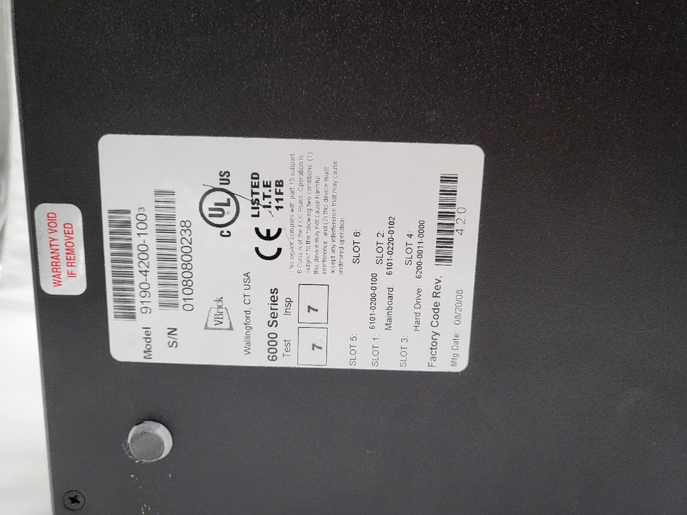 VBrick VBStar 6000 Series Model 9190-4200-100 Network Video Encoder