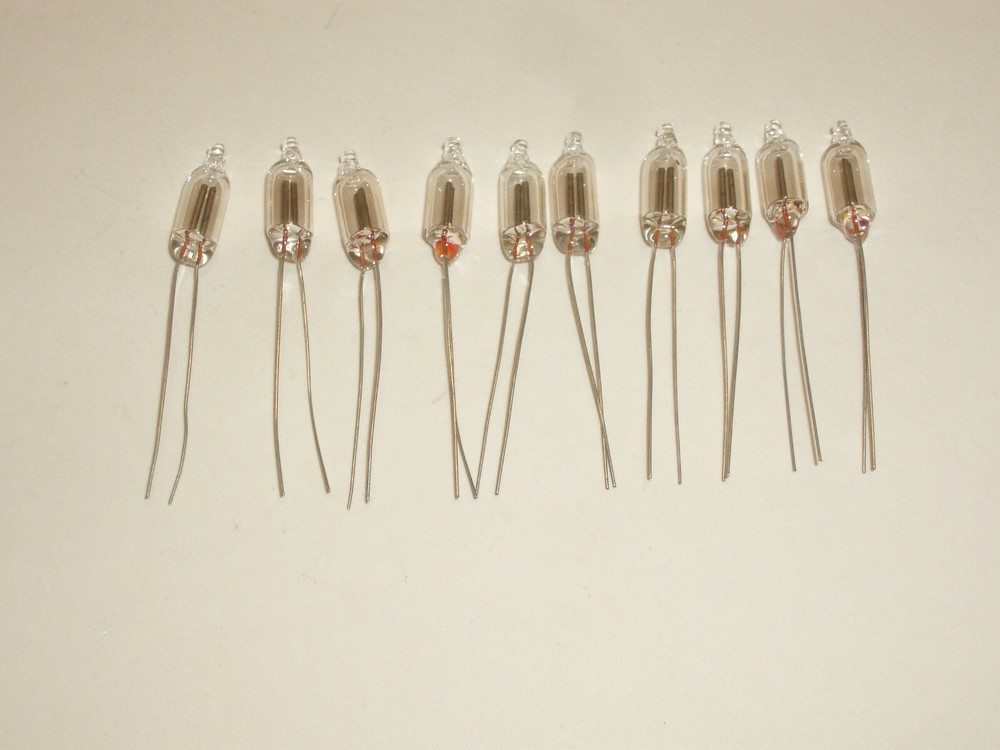 NE2-E A9A NEON LAMP 120VAC 0.08W GLOW BULB 10 PCS PKG REQUIRES 100K RESISTOR