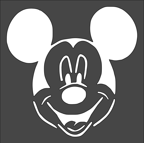 6"x6" Clear Plastic Stencil - Mickey (MC7)