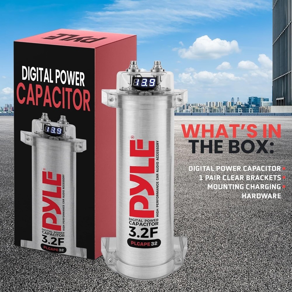 3.2 Farad Digital Power Capacitor - High-Performance Car Audio Accessory with...