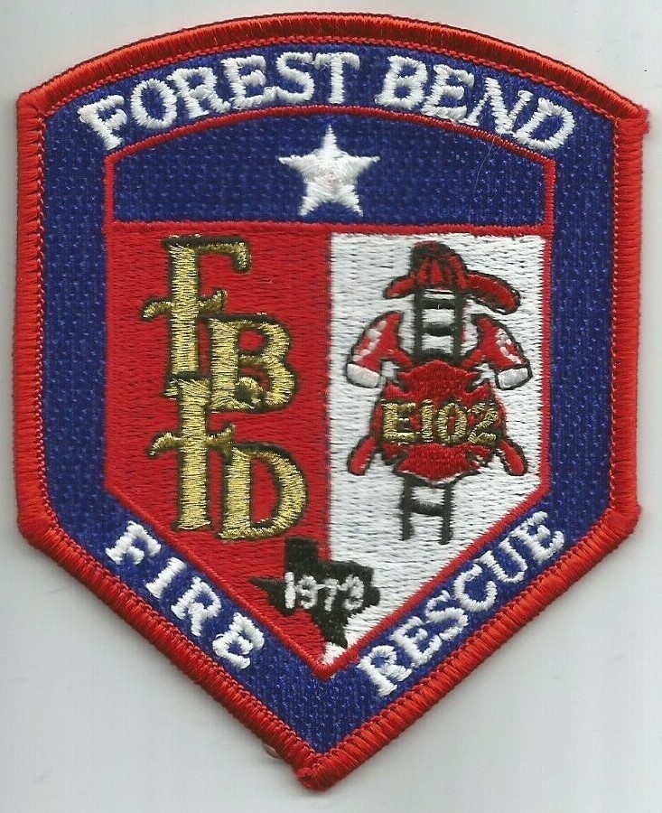 Forest Bend  Fire - Rescue, Texas (3" x 3.75" size) fire patch