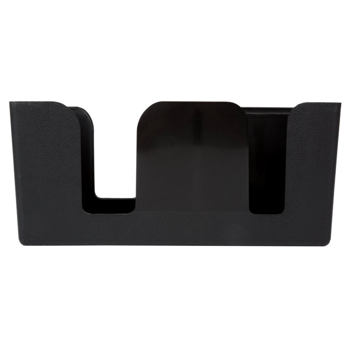 Black Plastic Bar Caddy Utensil Caddy/Holder for Napkin & Straw 6 Compartments