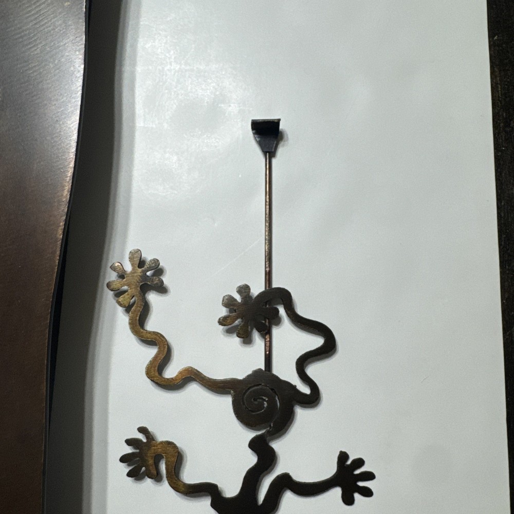 Heavy Metal Rectangular Shaped Clock MCM With Pendulum