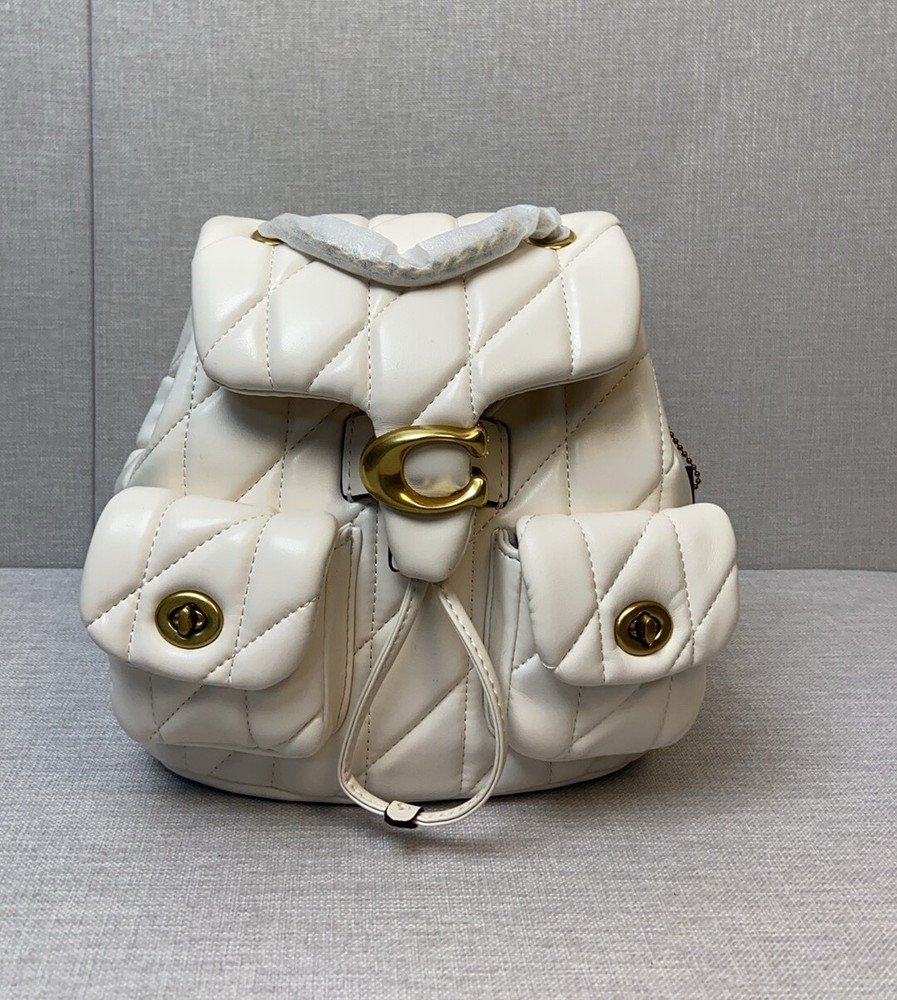 Backpack 21 CU076 White Nappa Leather