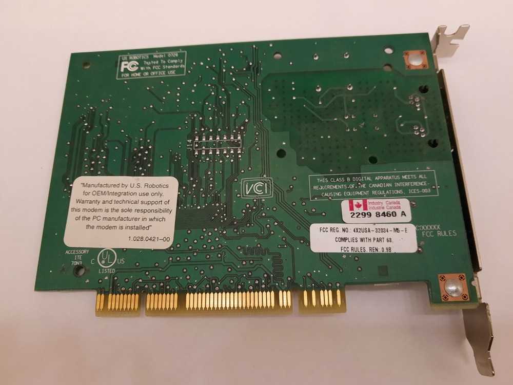 3Com Desktop Computer Modem 1.012.0726-F US Robotics Model 0726