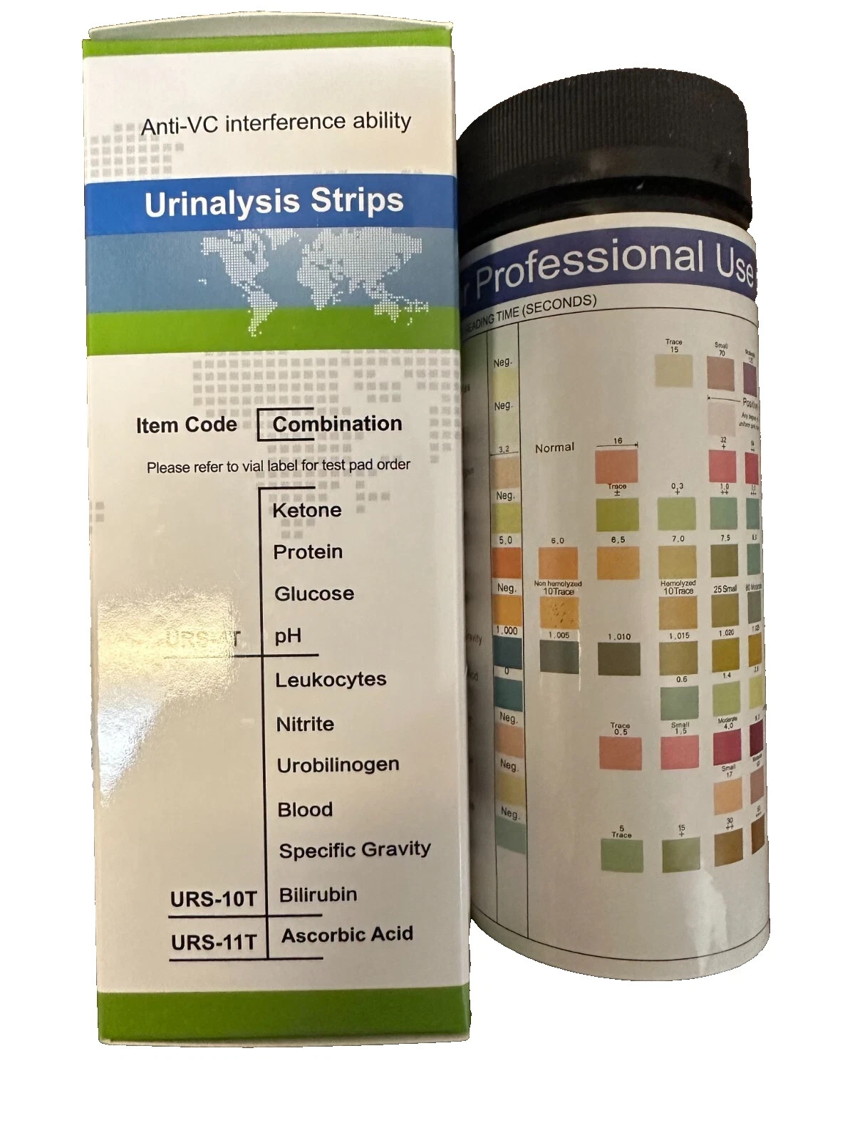 Urine Dipstick 11 Parameter Urinalysis Reagent Test Strips - As Low As $7/Bottle