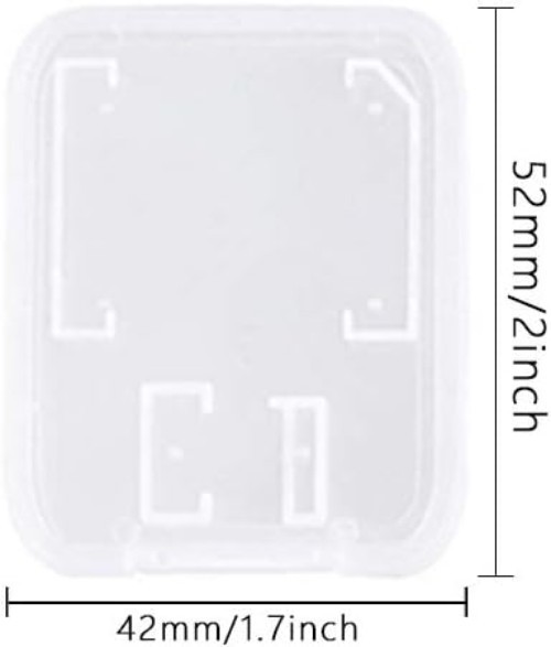 Clear Plastic Memory Card Case Compatible with SD SDHC SDXC Micro SD T-Flash ...